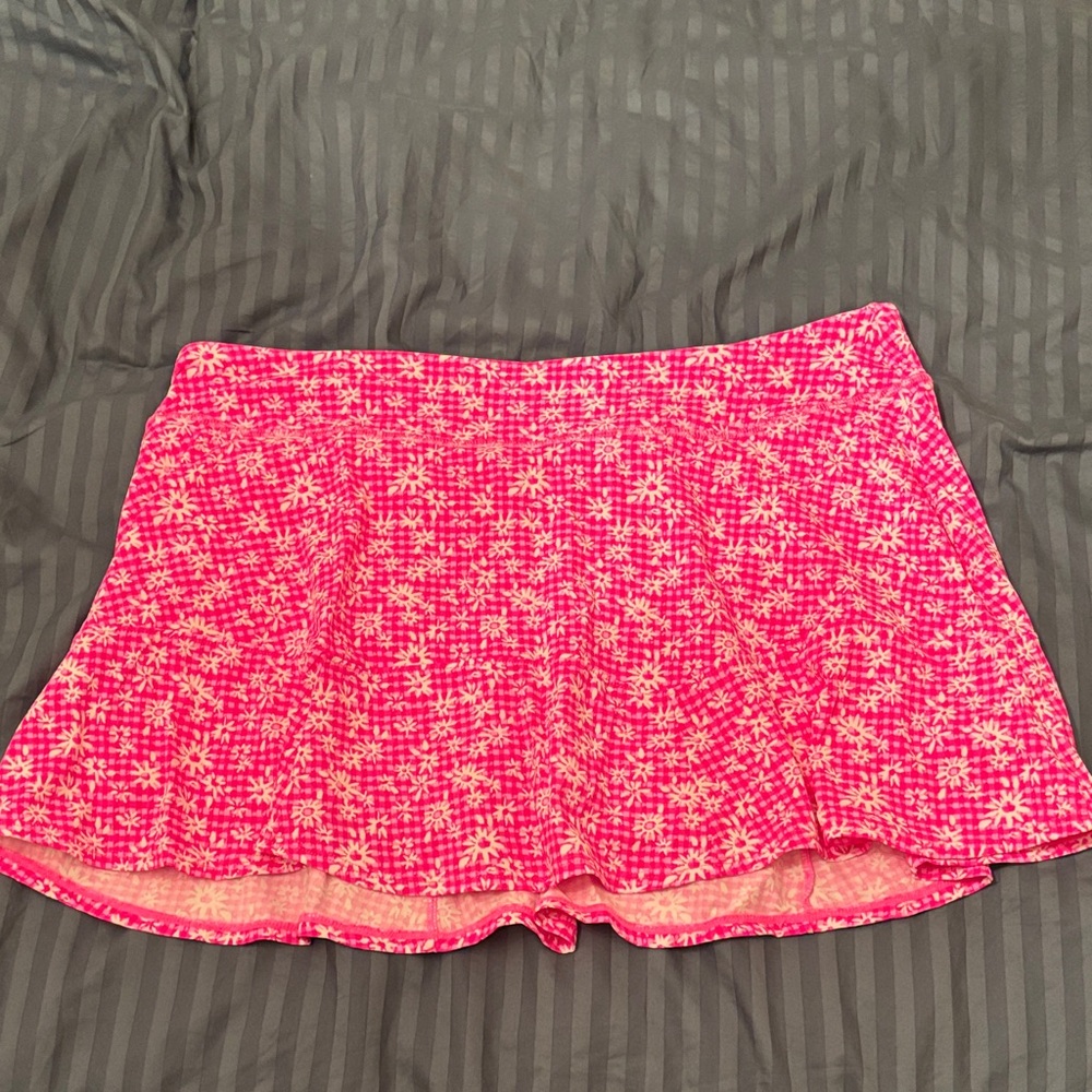 Lilly Pulitzer Pink and White Mini Skirt